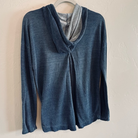 Tribal Star Knit Hooded Pullover Star Print Navy SZ SMALL NEW - Picture 4 of 12